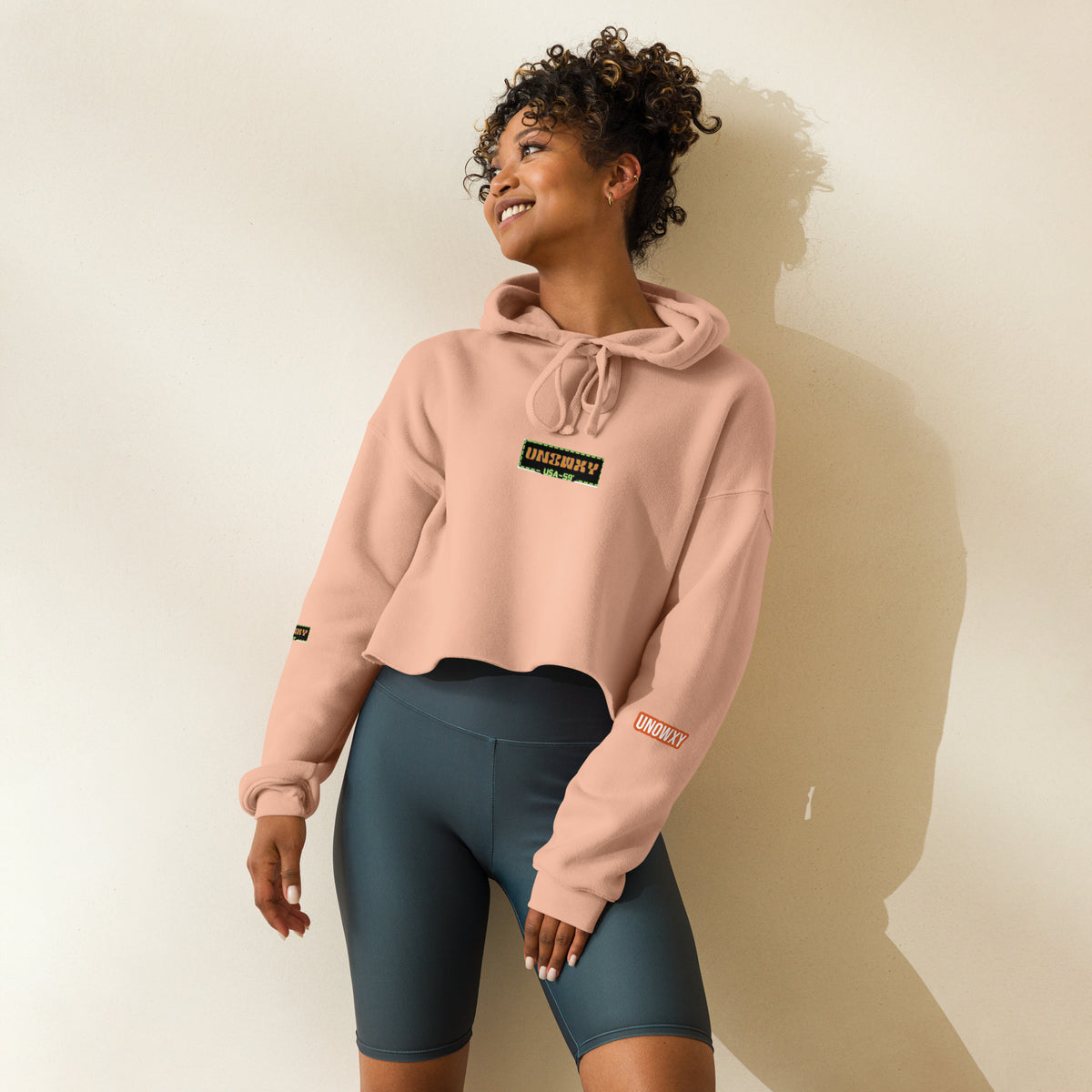 Blanco Crop Hoodie 💚